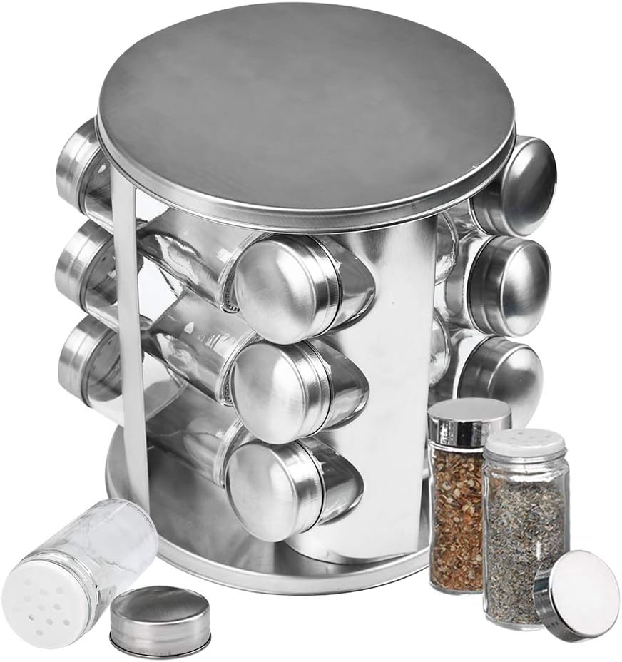 12pcs Rotating Spice Rack