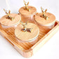 4Pcs Glass Jar Set With Tray