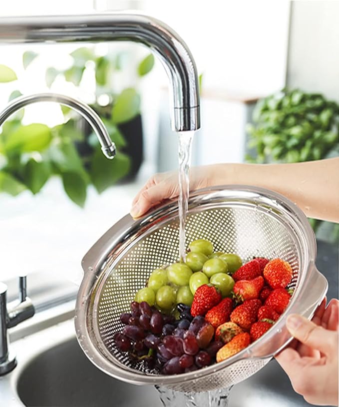 Stainless Steel Colander Set with Handle