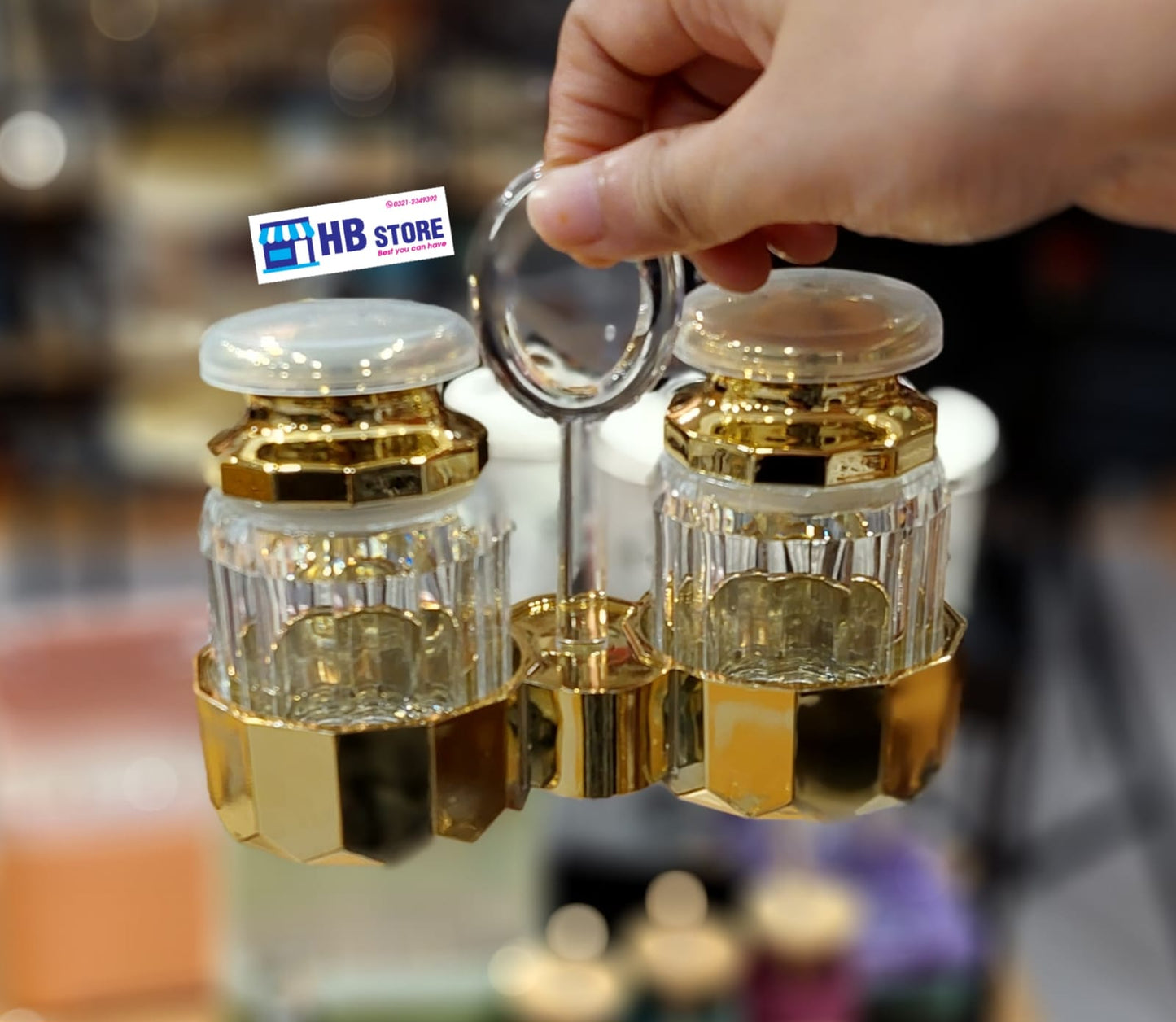 Fancy Acrylic Salt & Pepper Set