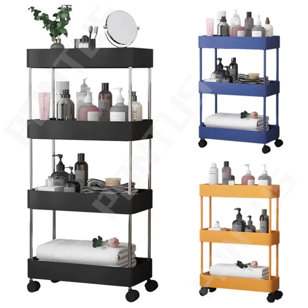 Plastic Material Smart Trolley Rack 4 Layer & 5 Layer