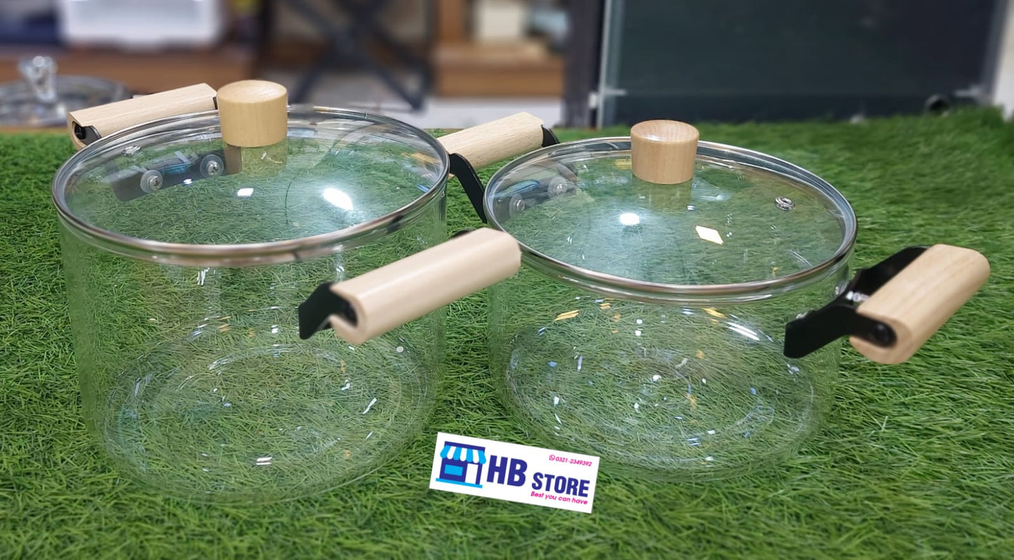 Large Capacity Kitchen Stove Glass Cooking Pot