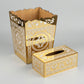 Luxury Laser-Cut Acrylic Dustbin & Tissue Box Set