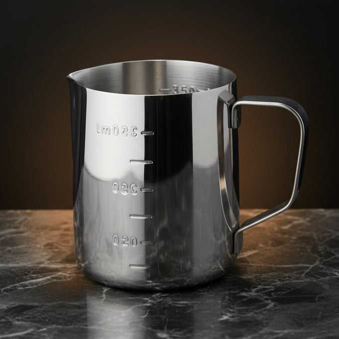 Stainless Steel Milk Frothing Pitcher & Measuring Jug