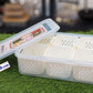 6-Compartment Multi-Purpose Food Storage & Drain Box
