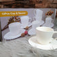 Ceramic White Design Cup Saucer Set