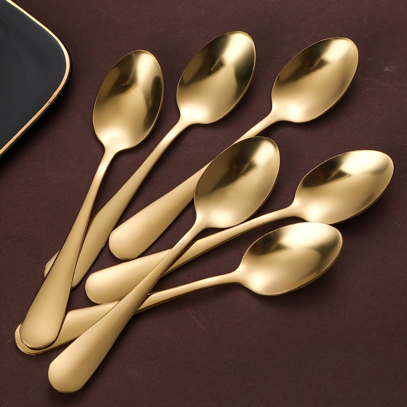 6pcs Golden Spoon Set