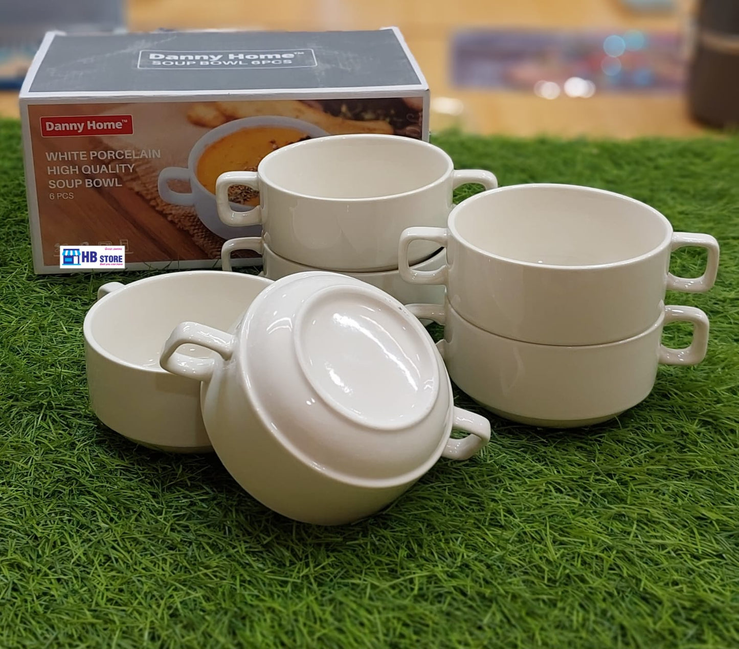 Danny Home™ 6 Pcs White Porcelain Soup Bowl Set