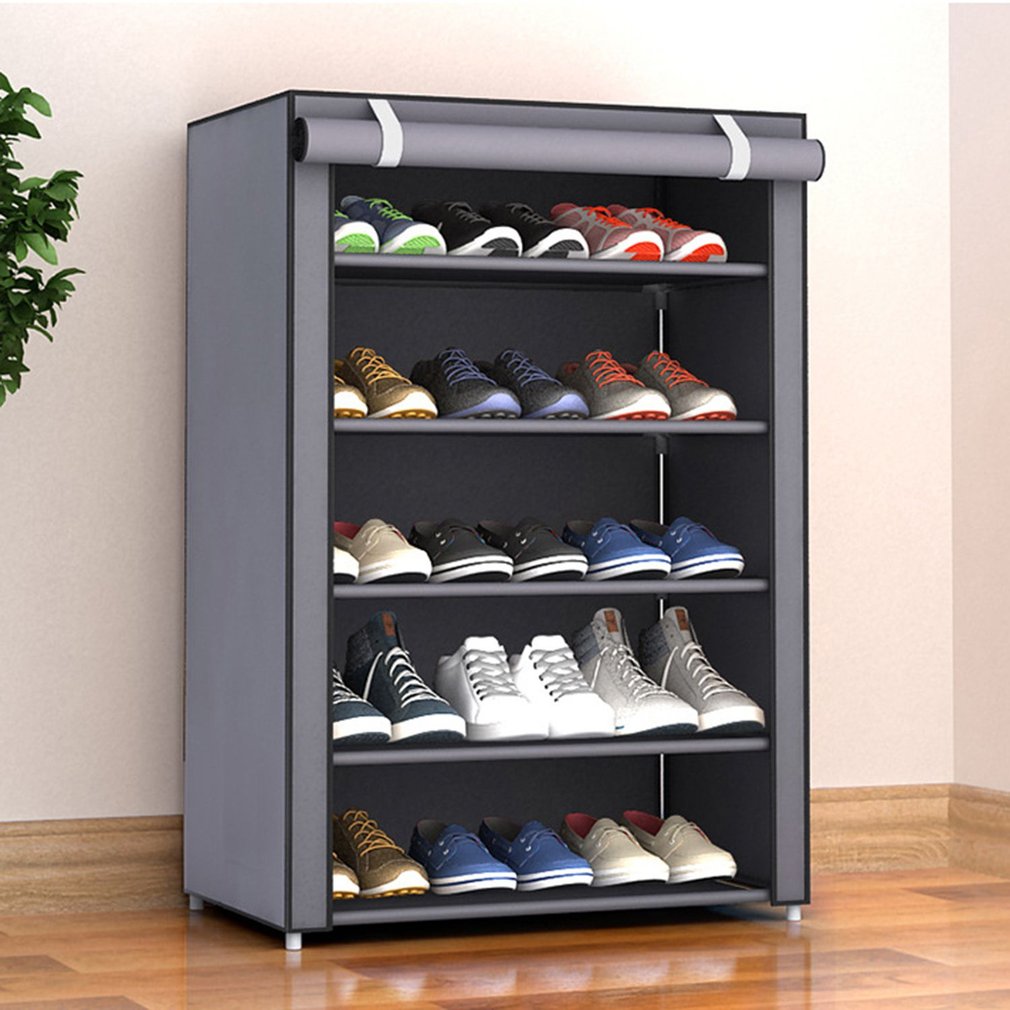 Shoes Rack with Zip Cover - 5 Layer