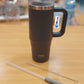 Tyeso 700ml Tumbler with Handle, Straw and Lid - Leak Resistant Double Wall Insulated Stainless Steel