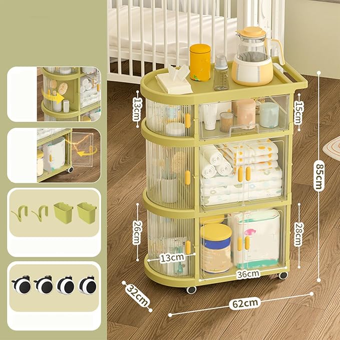 3 Tier Baby Care Multipurpose Storage Trolley