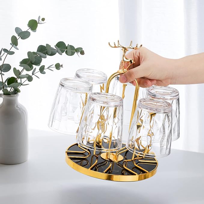 Rotate Golden Glass Holder