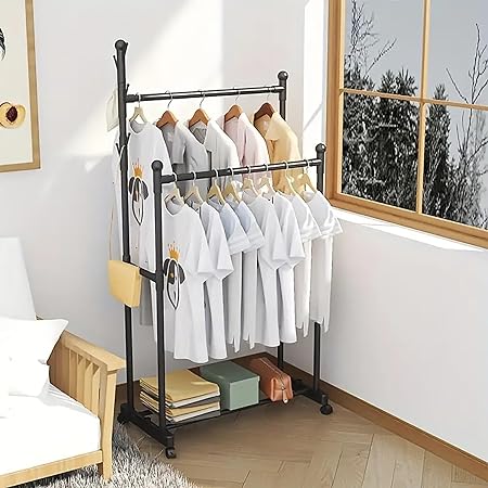 Double Garment Rack Hanging Top Rod