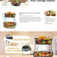 Two Tier Detachable Golden Metal Snack Storage