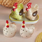 Ceramic Material Chicken Style Salt Pepper Set
