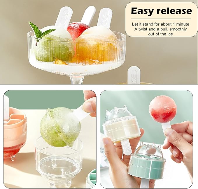 Popsicle Ice Cream  Mould 4Pcs Set