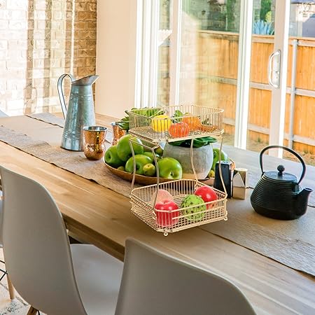 Nordic Style Double-Layer Storage Fruit Rack