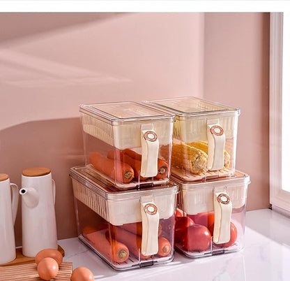 Acrylic Storage Drainer Freezer Handle Box