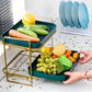 2 Layer Golden Metal Stand