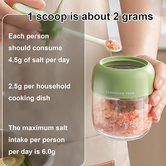 Spice & Oil Container With Spoon