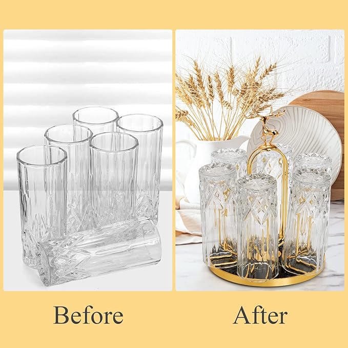 Rotate Golden Glass Holder