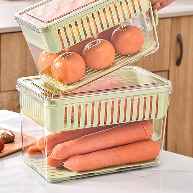 Acrylic Storage Drainer Freezer Handle Box