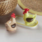 Ceramic Material Chicken Style Salt Pepper Set