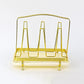 Golden Metal Glass Holder With Tray