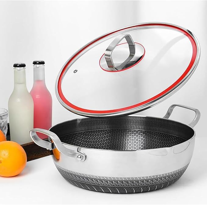 HoneyComb Lazer Karahi With Lid