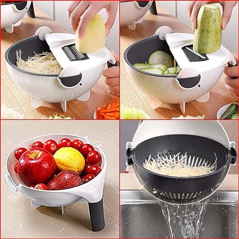 Multi Functional Vegetable Cutter With Drainer Bowl