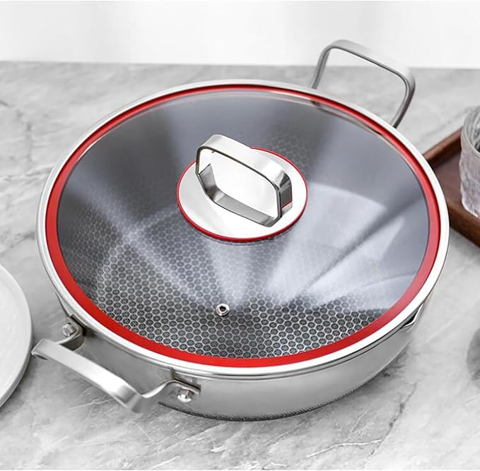 HoneyComb Lazer Karahi With Lid