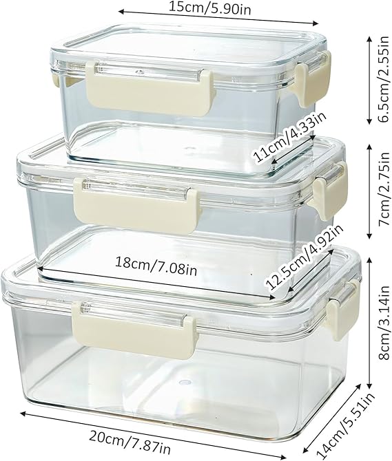 3Pcs Premium Quality Acrylic Boxes Set