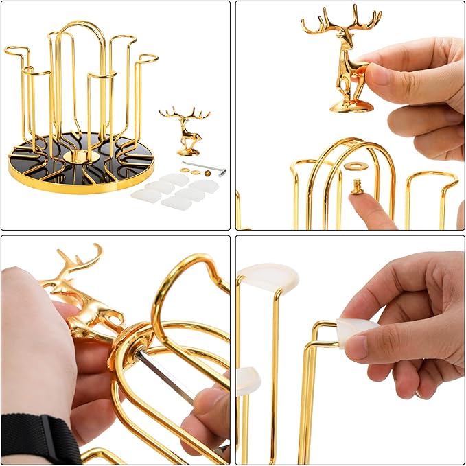 Rotate Golden Glass Holder