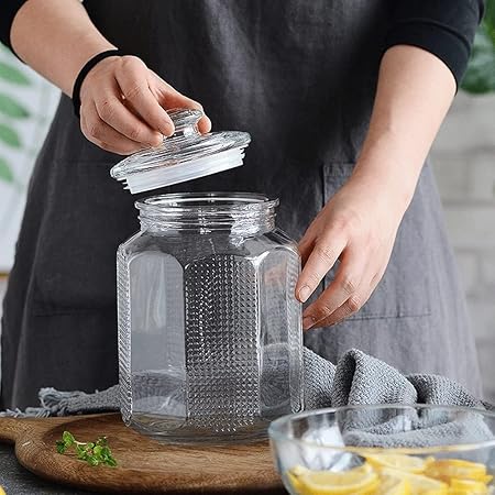 2 Litre Capacity Glass Airtight Jar