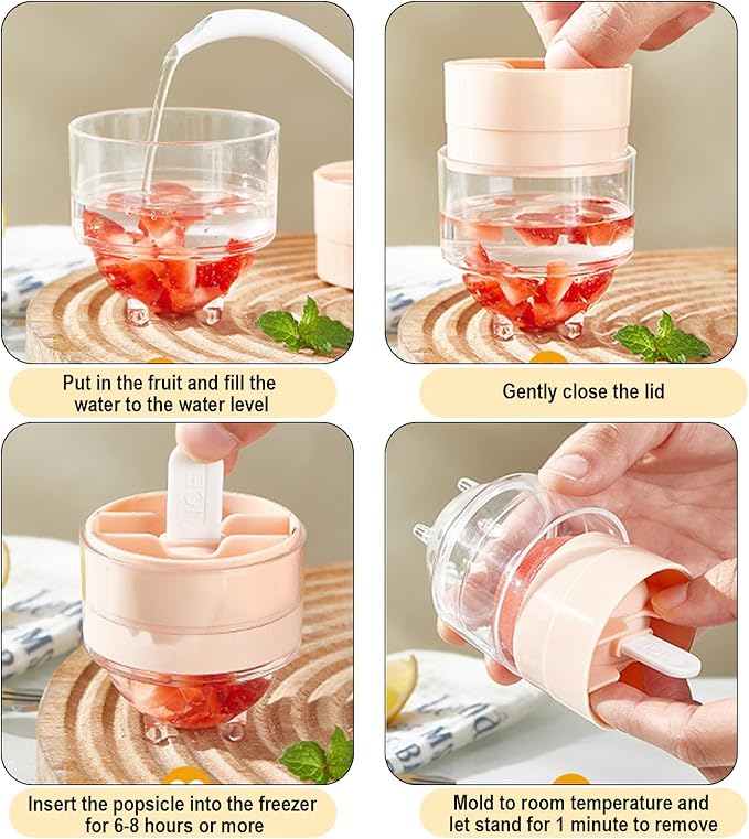 Popsicle Ice Cream  Mould 4Pcs Set
