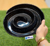Modern Glossy Black Spiral Divided Serving Platter