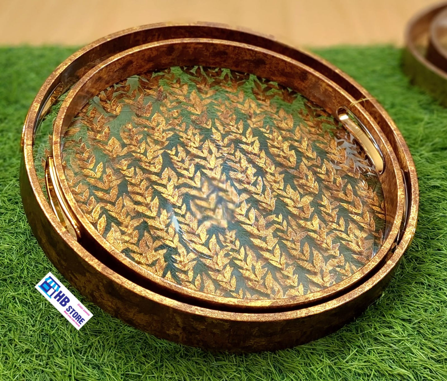 Stylish Oval Trays Set of 2 - Versatile Serving & Home Décor