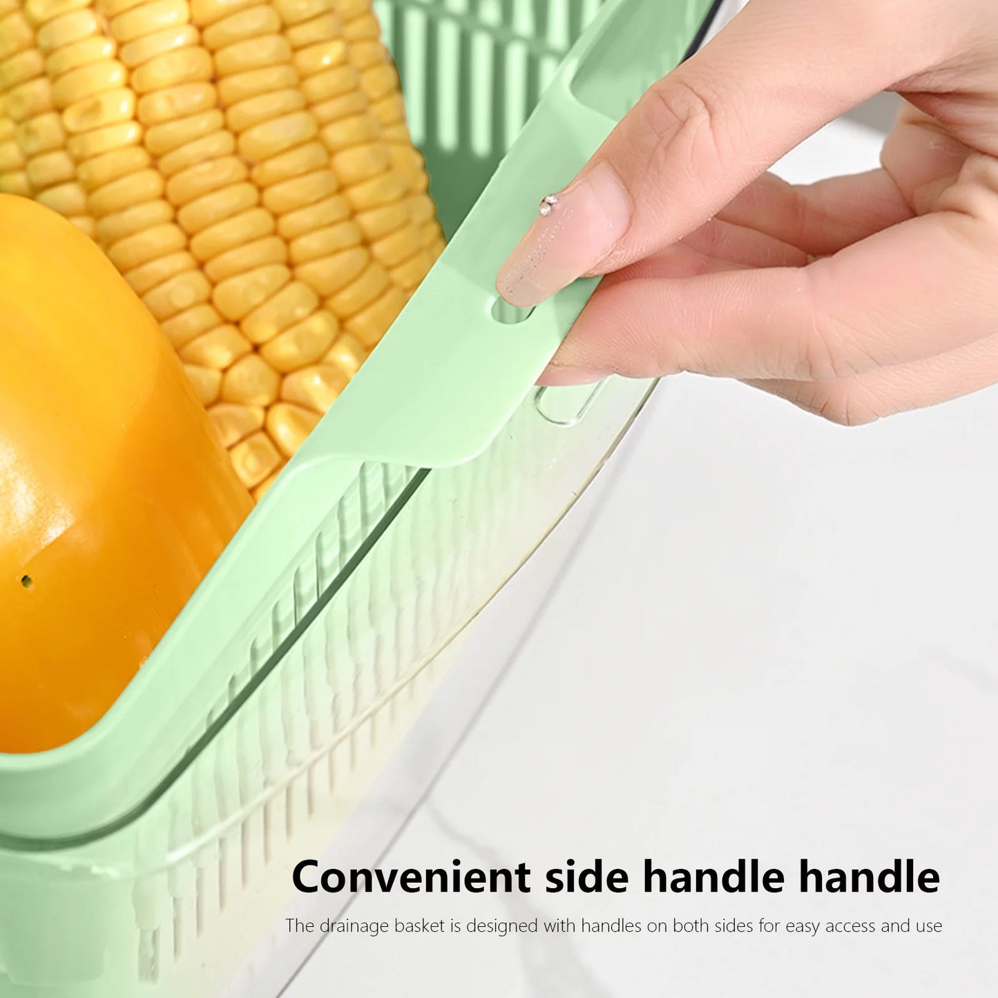 Double Layer Plastic Drain Basket