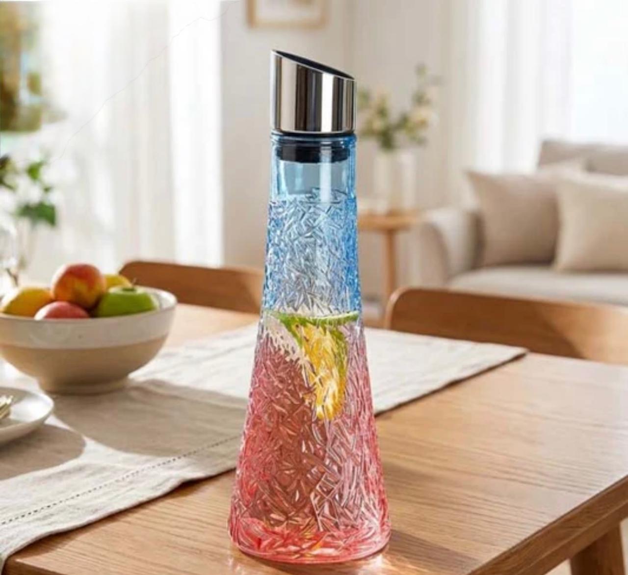 Pink & Blue Gradient Glass Water Botttle