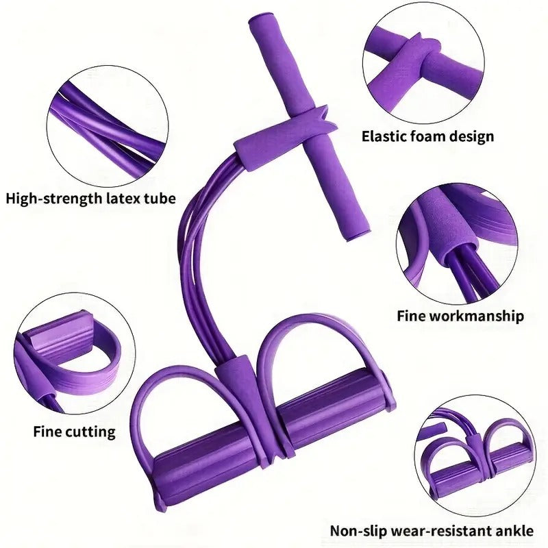 Multi-Function Resistance Band Foot Pedal Exerciser