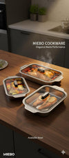 MIEBO Cookware: Elegance Meets Performance - Premium Non-Stick Roasting & Baking Pan with Vented Lid