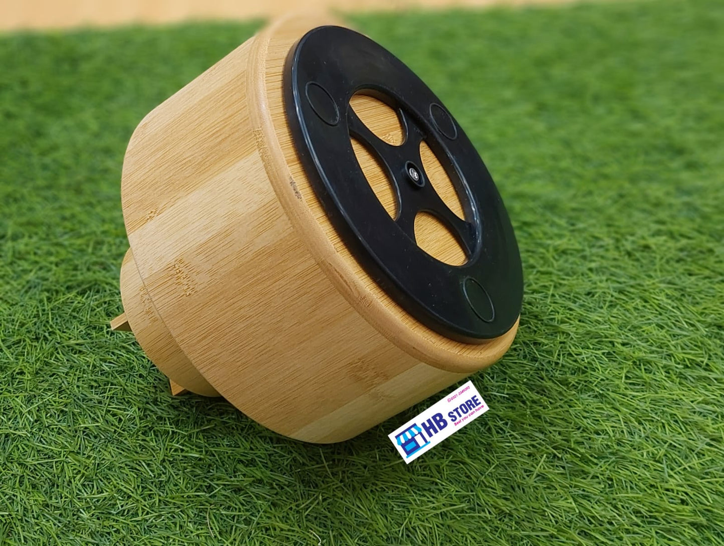 Eco-Friendly Bamboo Rotating Desk & Kitchen Organizer – 360° Multi-Compartment Storage Caddy