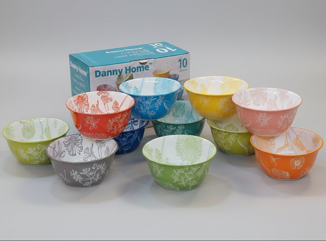 Danny Home Bohemian 10-Piece Bowl Set