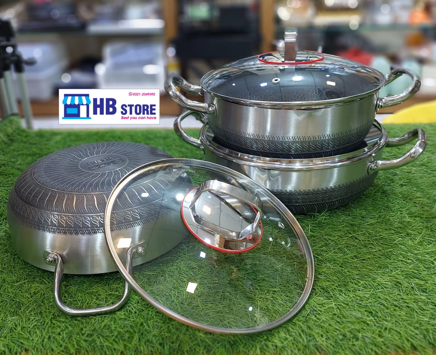 HoneyComb Lazer Karahi With Lid