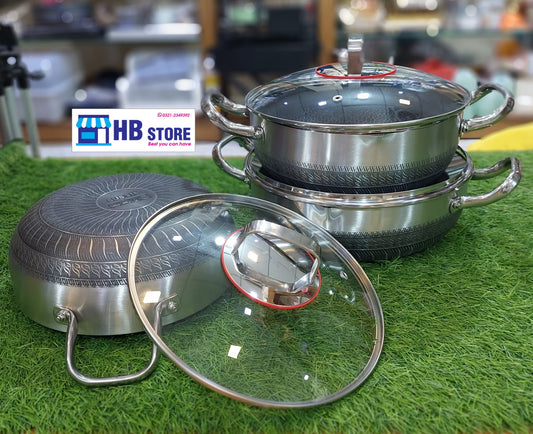 HoneyComb Lazer Karahi With Lid