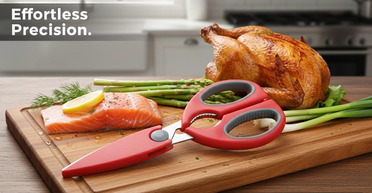 Multi-Purpose Kitchen Scissors with Protective Blade Guard