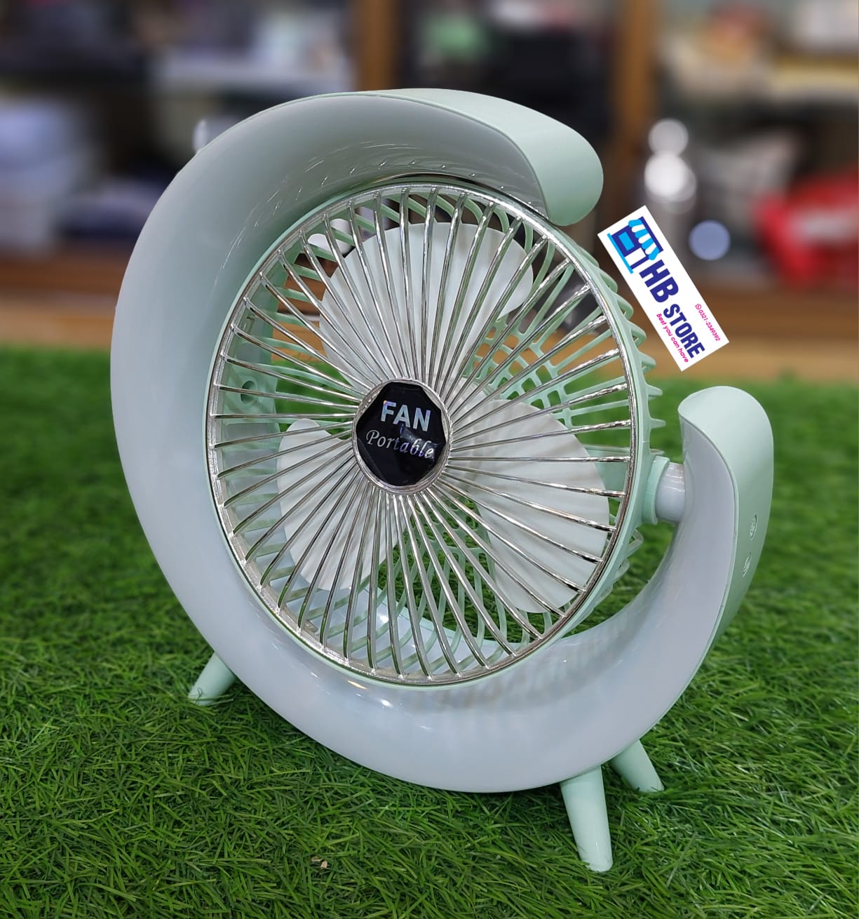 Rechargeable Fan With Colorful Light