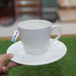 Ceramic White Design Cup Saucer Set