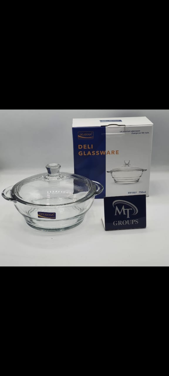 Glass Serving Bowl With Lid