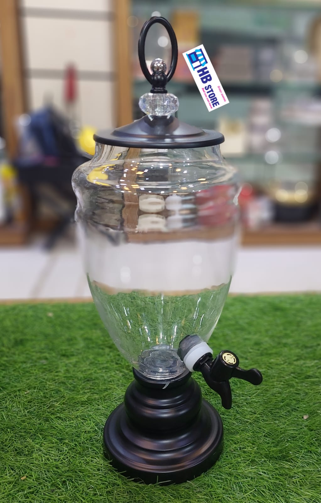 Glass Material Fancy Juice Water Liquid Dispenser